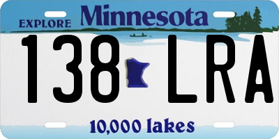 MN license plate 138LRA
