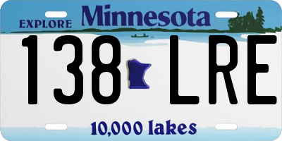 MN license plate 138LRE