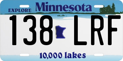 MN license plate 138LRF