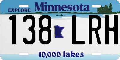 MN license plate 138LRH