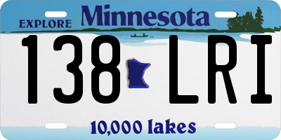 MN license plate 138LRI