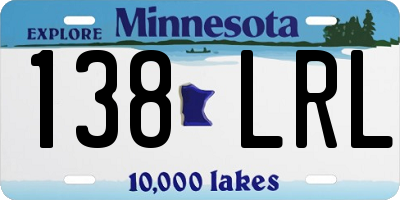 MN license plate 138LRL