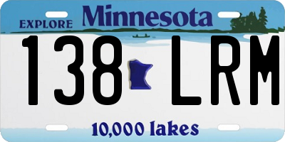MN license plate 138LRM