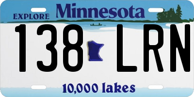 MN license plate 138LRN