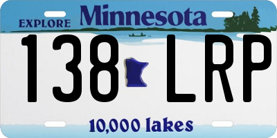 MN license plate 138LRP