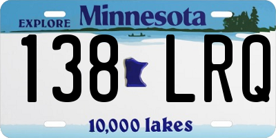 MN license plate 138LRQ