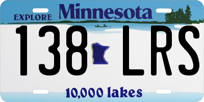 MN license plate 138LRS