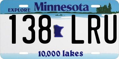 MN license plate 138LRU