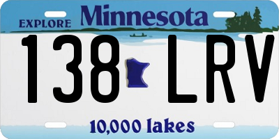 MN license plate 138LRV