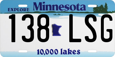 MN license plate 138LSG