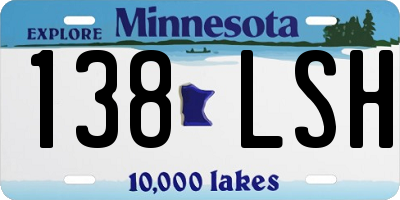 MN license plate 138LSH