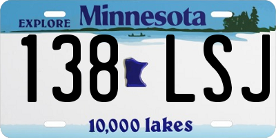 MN license plate 138LSJ