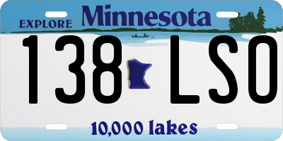 MN license plate 138LSO