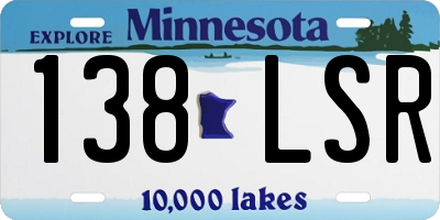 MN license plate 138LSR