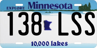 MN license plate 138LSS