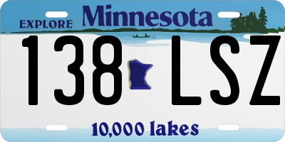 MN license plate 138LSZ