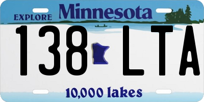 MN license plate 138LTA