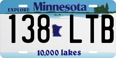 MN license plate 138LTB