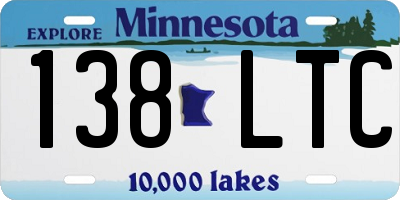 MN license plate 138LTC