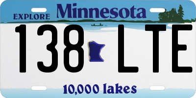 MN license plate 138LTE
