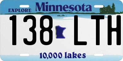 MN license plate 138LTH