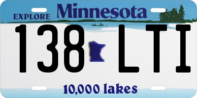 MN license plate 138LTI