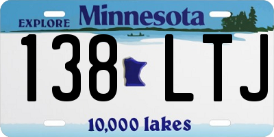 MN license plate 138LTJ