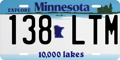MN license plate 138LTM