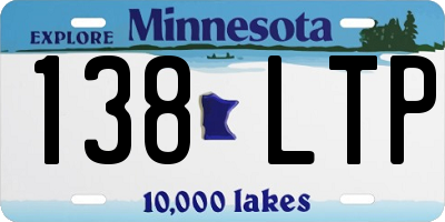 MN license plate 138LTP