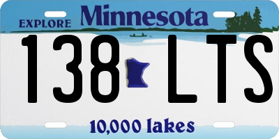 MN license plate 138LTS