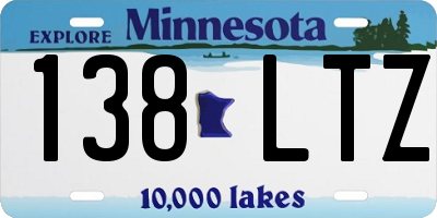 MN license plate 138LTZ