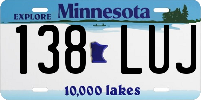 MN license plate 138LUJ