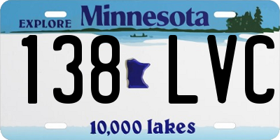 MN license plate 138LVC