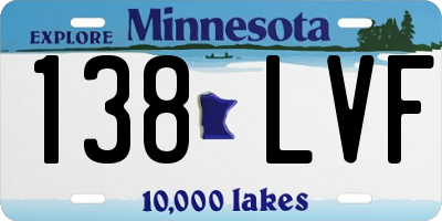 MN license plate 138LVF