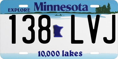 MN license plate 138LVJ