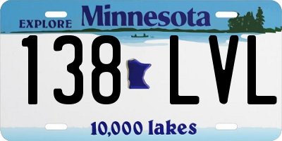 MN license plate 138LVL
