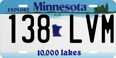MN license plate 138LVM