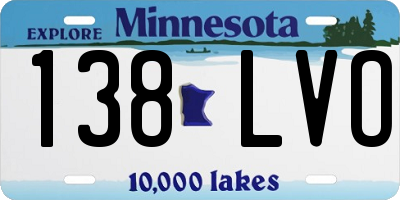 MN license plate 138LVO