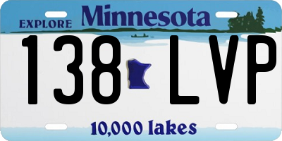 MN license plate 138LVP