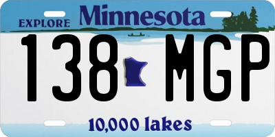 MN license plate 138MGP
