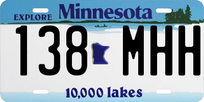 MN license plate 138MHH