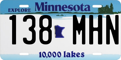MN license plate 138MHN