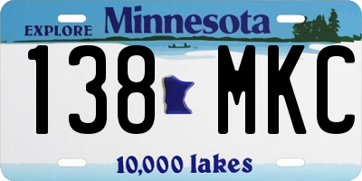 MN license plate 138MKC