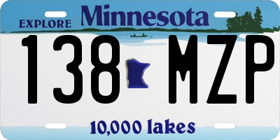 MN license plate 138MZP