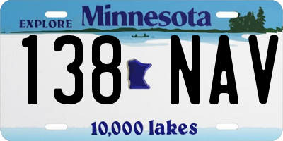MN license plate 138NAV