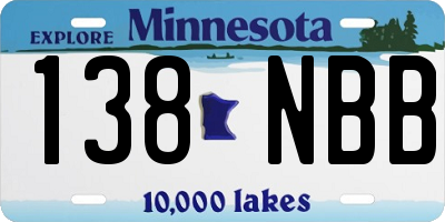 MN license plate 138NBB