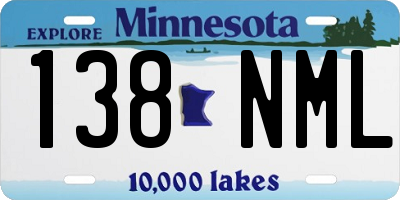 MN license plate 138NML