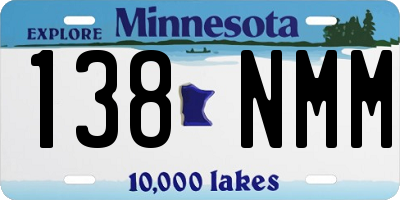 MN license plate 138NMM
