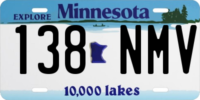 MN license plate 138NMV