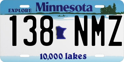 MN license plate 138NMZ